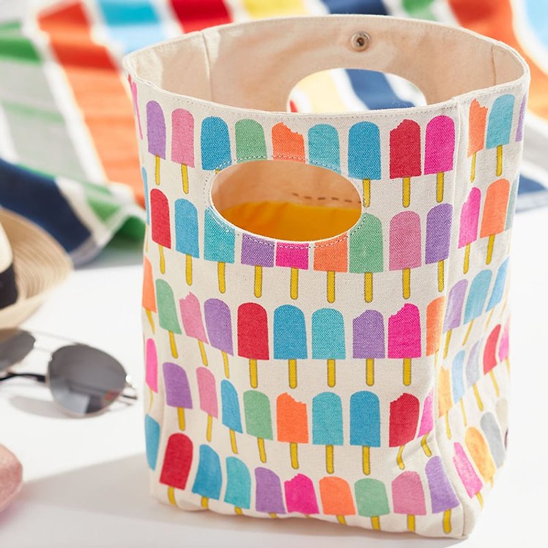 【Canadian Fluf Organic Cotton】 Handbag-(Small Popsicle) - Handbags & Totes - Cotton & Hemp Multicolor
