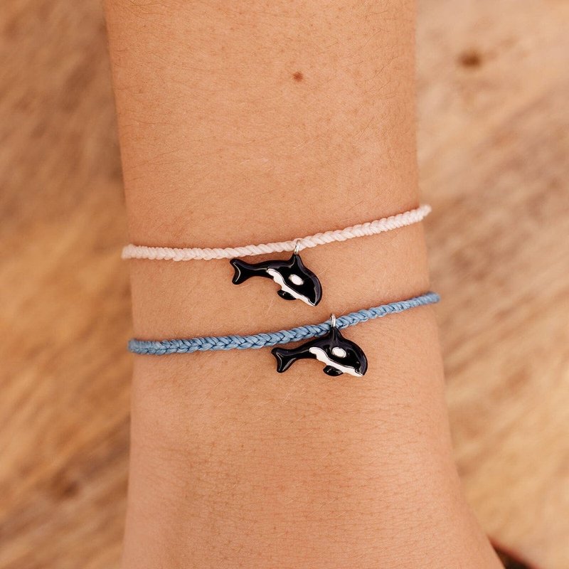 Pura Vida American Handmade ORCA Charity Series Killer Whale Embellished Waterproof Bracelet (Multiple Colors Available) - สร้อยข้อมือ - วัสดุกันนำ้ สีน้ำเงิน