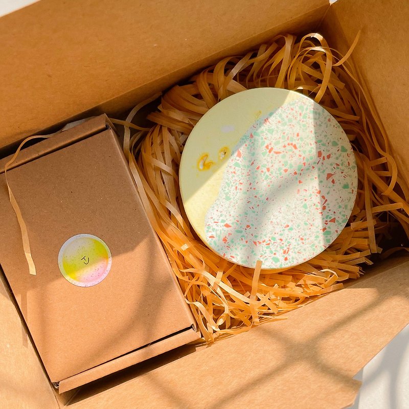 [Christmas gift box] Christmas coaster + diffuser Stone* with essential oil gift box #Pinkoi2021xmas