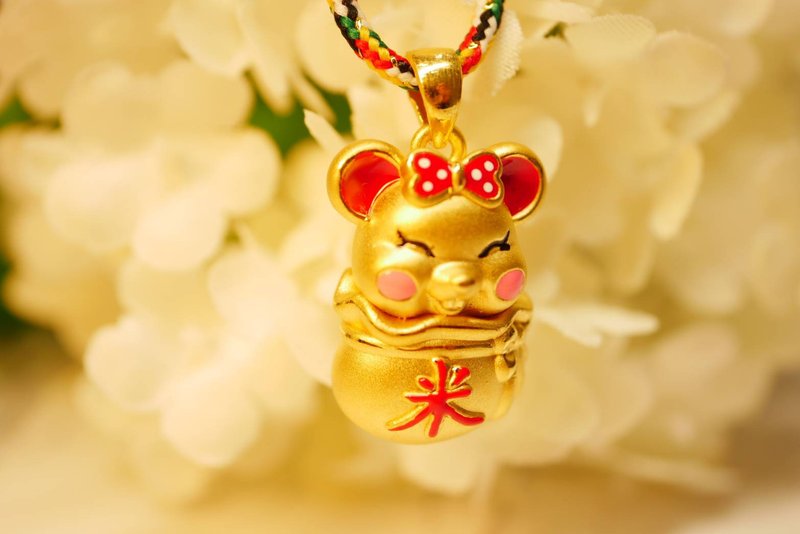 黃金墜子-生肖鼠金飾-黃金9999 - 項鍊 - 24k 金 金色