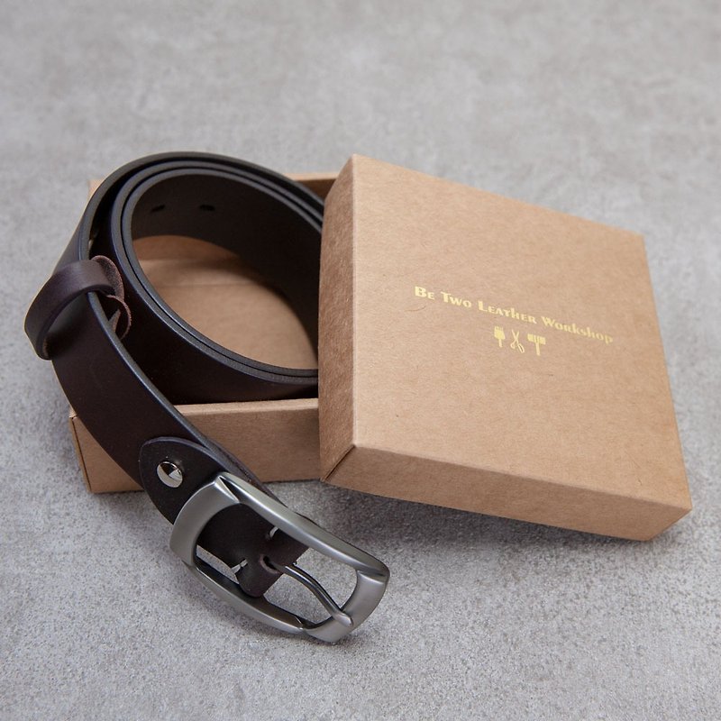 Handcraft leather Belt - เข็มขัด - หนังแท้ สีนำ้ตาล