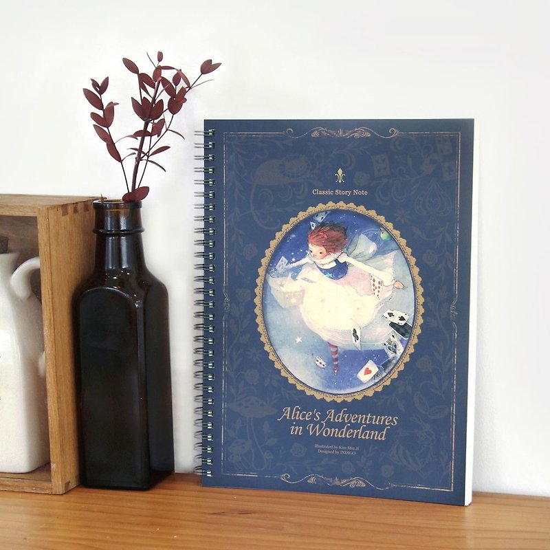 Indigo World Fairy Circle Ring Notebook - Alice in Wonderland, IDG75553 - สมุดบันทึก/สมุดปฏิทิน - กระดาษ สีน้ำเงิน