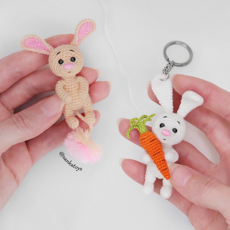 Crochet pattern Mini bunny and jerboa, PDF Digital Download, DIY micro - 手工藝教學/工具書 - 其他材質 