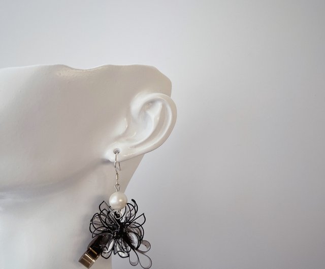 【HOBBS】シンディ ピアス フラワードロップ  関税送料込 フラワーヴァインドロップピアスメンズシルバー925アクセサリー