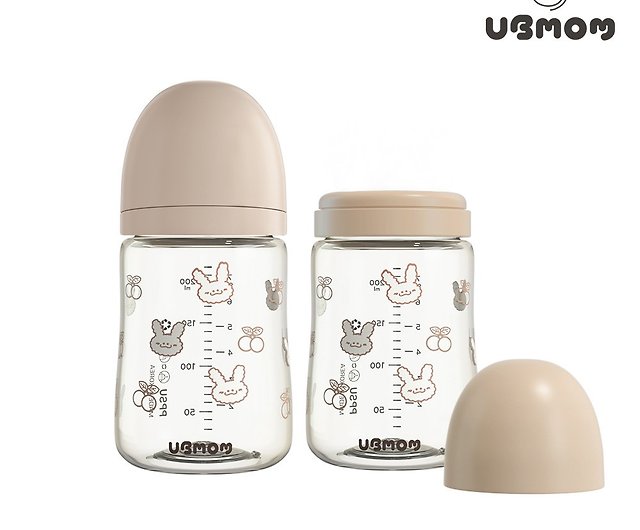 UBMOM スラグ防止漏れ防止および逆流防止哺乳瓶限定ウサギ年 200ML 