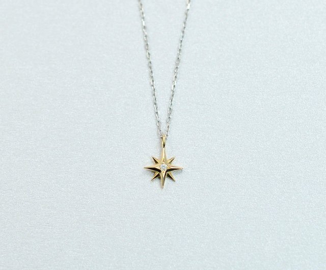 K18YG×Chain Pt850×Diamond 0.007ct Sirius ECETY Jewelry｜項鍊