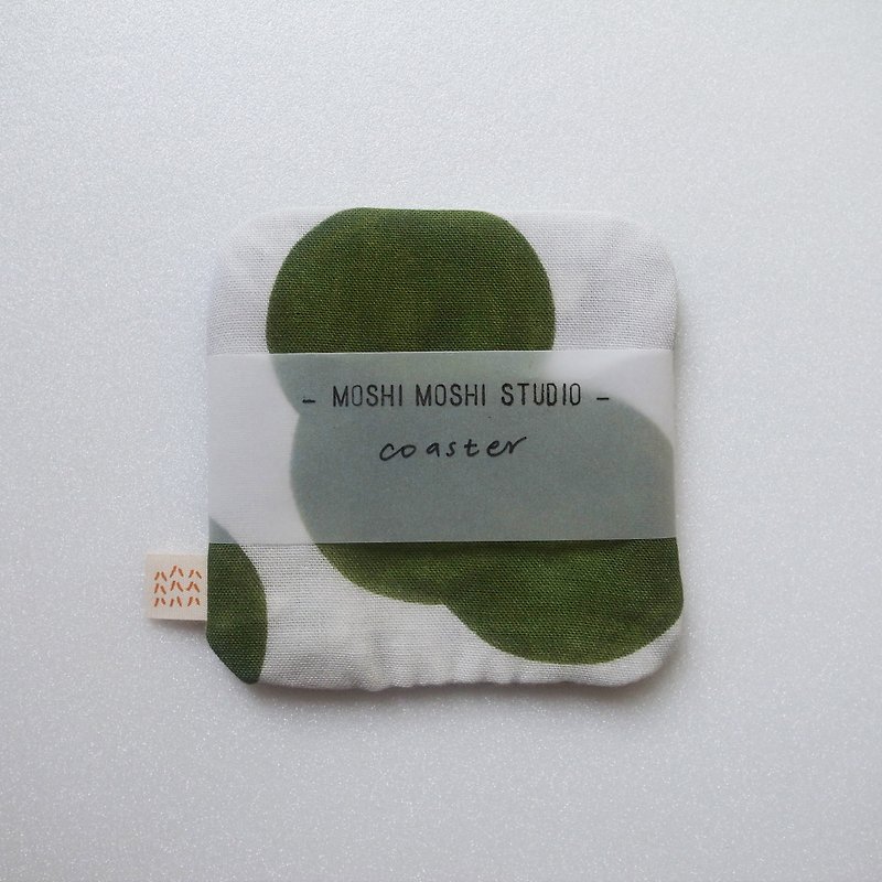 moshimoshi 杯墊 | 綠藻 - 餐桌布/桌巾/餐墊 - 棉．麻 