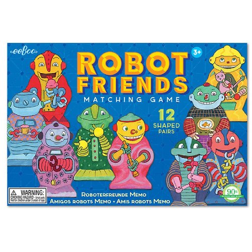 eeBoo 台灣總代理 eeBoo 學齡前形狀配對遊戲 - Robot Friends Matching Game機器人