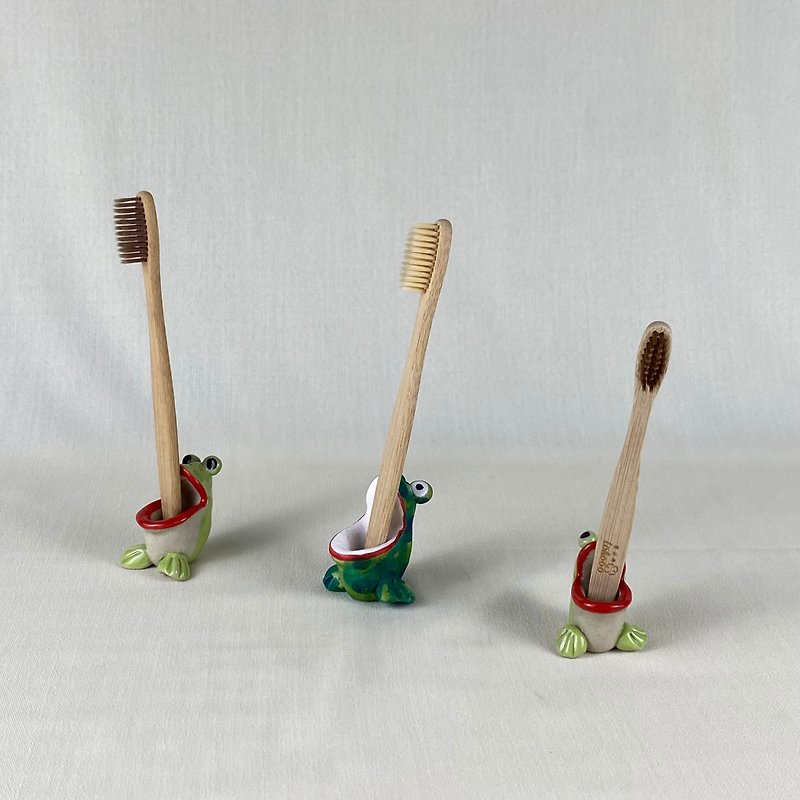 Zhuluo tree frog shape toothbrush holder painted DIY material package