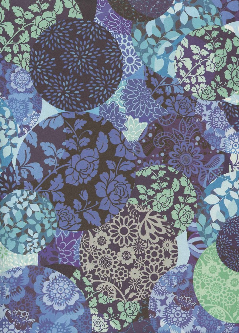 Moof purple garden wrapping paper - Gift Wrapping & Boxes - Paper Blue