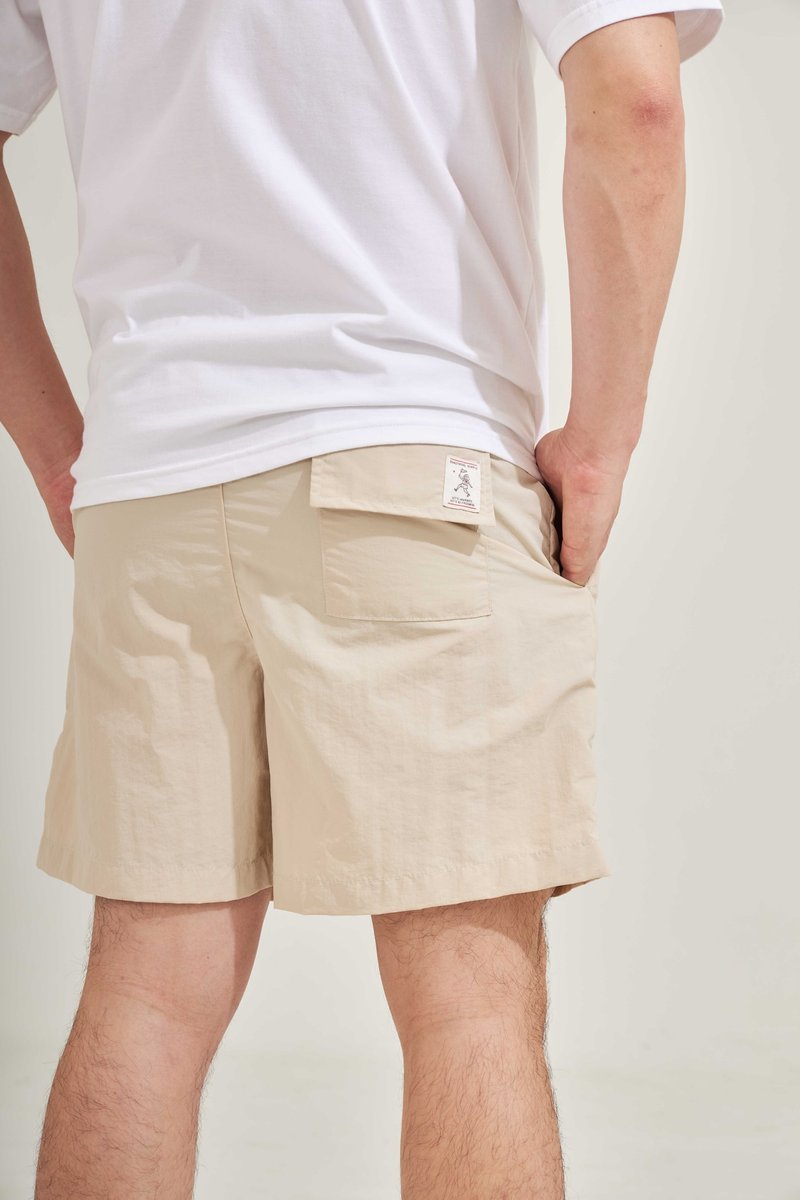 KRATIK - MEN nylon shorts (beige) - Women's Shorts - Nylon Khaki