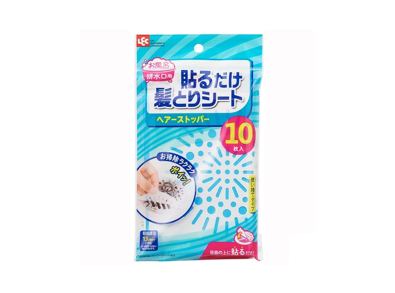 【日本LEC】排水口毛髮過濾貼(大圓)10入 - 衛浴用品/浴室收納 - 其他材質 