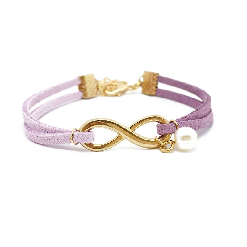 Handmade Infinity Bracelets Rose Gold Series– lavender purple limited - Bracelets - Other Materials Purple
