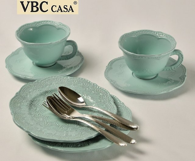 イタリア VBC casa】レースシリーズ 朝食セット 2人用（3色展開