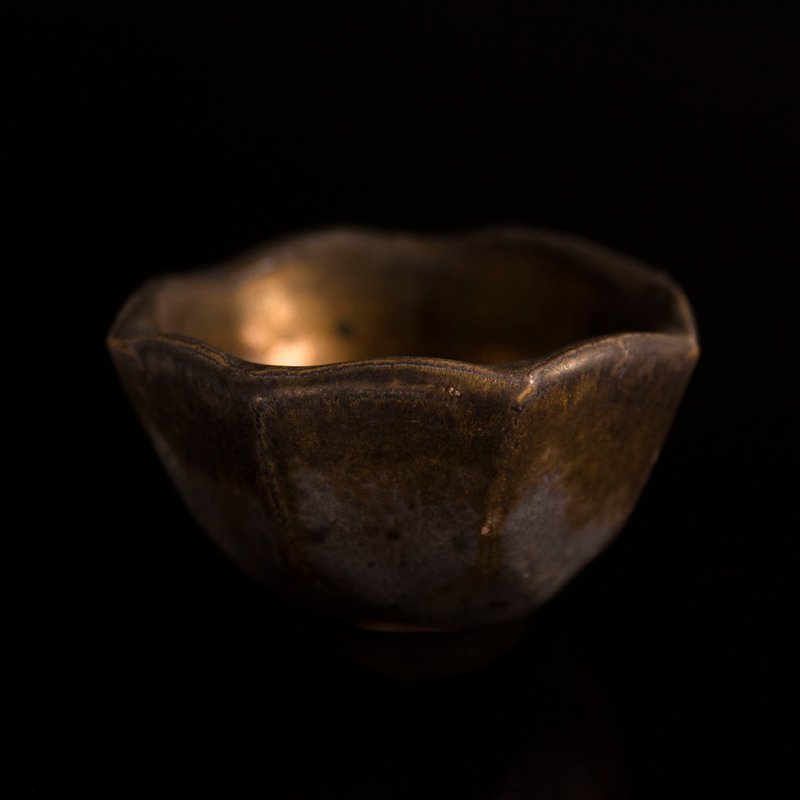 古銅金系列 // 切角手工盆、陶盆、花器、盆器 – 金屬色 - 花瓶/花器 - 陶 金色