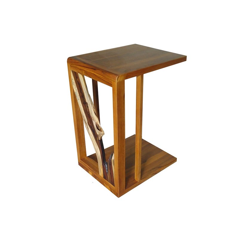 [Jidi City 100% Log Furniture] HYSS093A Log Print Side Table Small Table Storage - เก้าอี้โซฟา - ไม้ สีนำ้ตาล