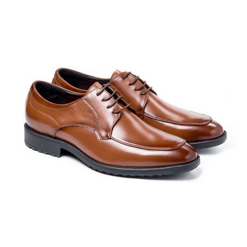 Ultra-lightweight 3E wide-last casual men's leather shoes 23406-5 brown - รองเท้าหนังผู้ชาย - หนังแท้ 