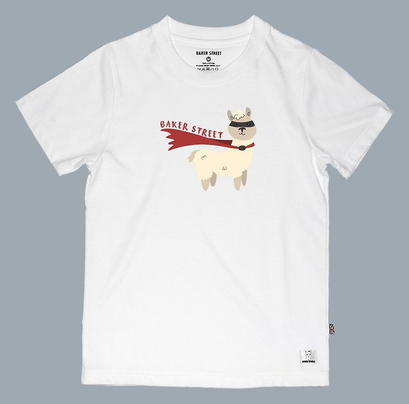 British Fashion Brand -Baker Street- Masked Alpaca Printed T-shirt for Kids