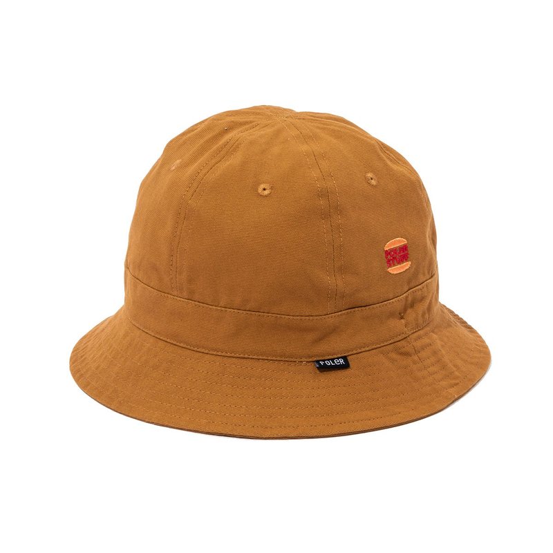 Japan limited POLER DUCK CANVAS BELL HAT splash-resistant wear-resistant fisherman hat caramel color - Hats & Caps - Other Materials Khaki