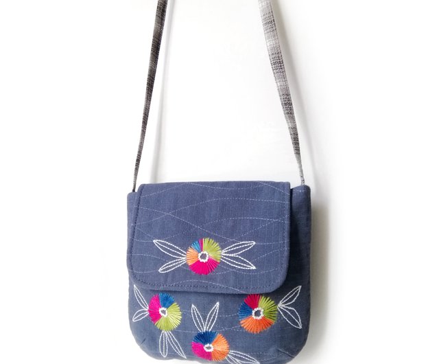 Embroidered on sale crossbody purse