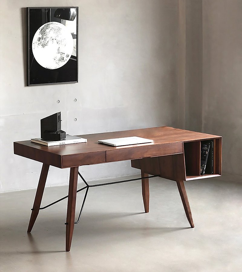 [D3 log home] Umberto North American walnut desk solid wood desk - โต๊ะอาหาร - ไม้ 