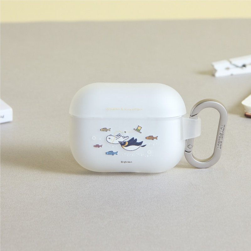 醜白兔企鵝共遊強悍防摔AirPods保護套 - AirPods/耳機保護套 - 塑膠 多色