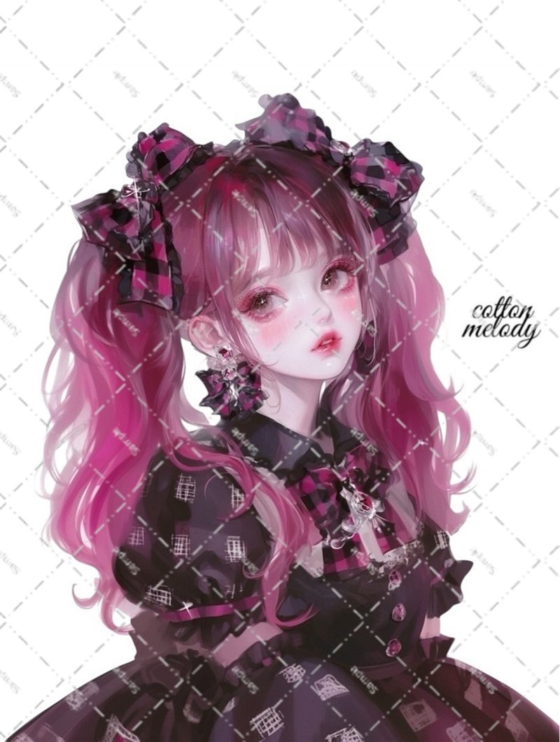 original sticker no.5610 人物ステッカー オリジナルステッカー 人物ステッカー 女の子ステッカー オリジナル人物ステッカー - 貼紙 - 紙 
