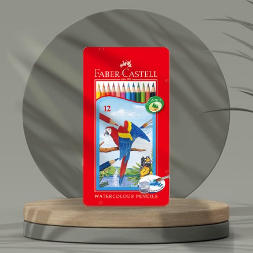 文聚 Faber-Castell 紅色系 水性色鉛筆12色/鐵盒(原廠正貨)