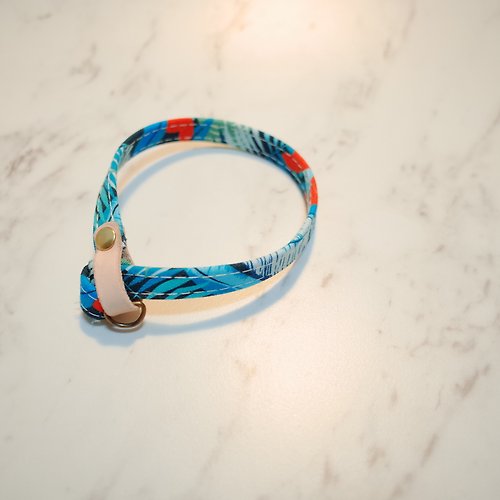 Michu Pet Collars #美珠手作 貓 項圈 我的亞熱帶 藍色 附鈴鐺 可加購吊牌
