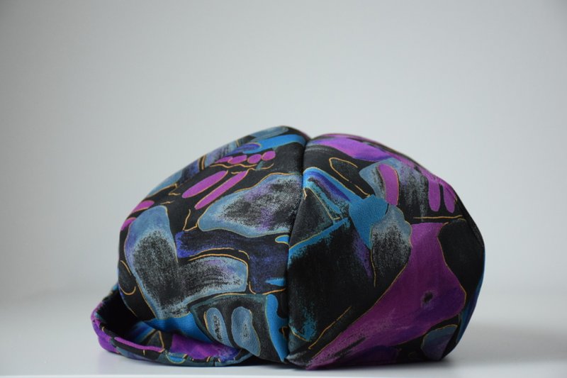 Imlil •• Vintage print newsboy cap - Hats & Caps - Polyester Multicolor