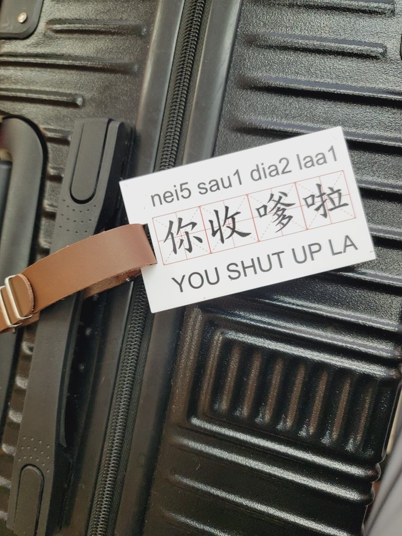新款香港設計行李牌/鎖匙扣 - 你收嗲啦 - 鑰匙圈/鑰匙包 - 塑膠 多色