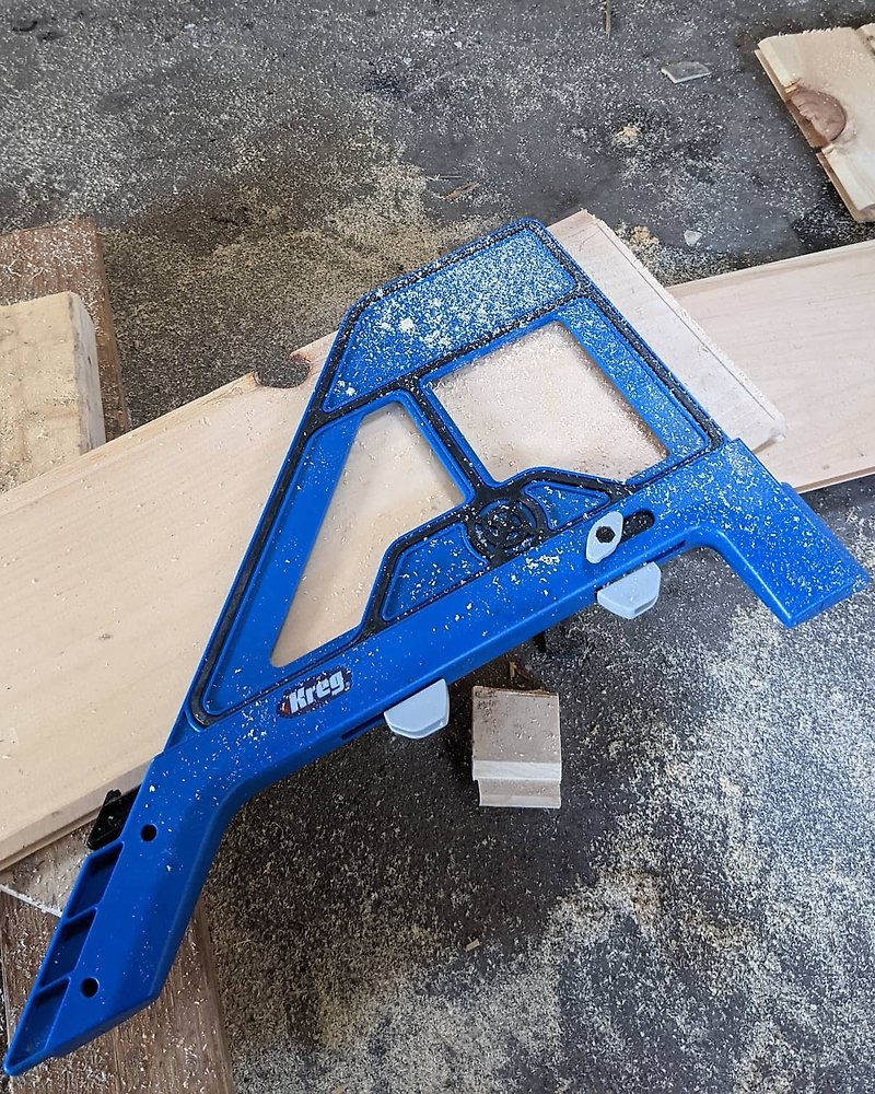 Kreg 直角切斷治具 圓鋸機輔助切割導板 - 木工/竹藝/紙雕 - 塑膠 藍色
