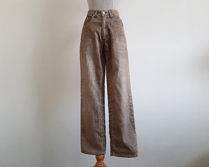 OSHKOSH Vintage Brown Corduroy Pants - 男長褲/休閒褲 - 其他材質 咖啡色