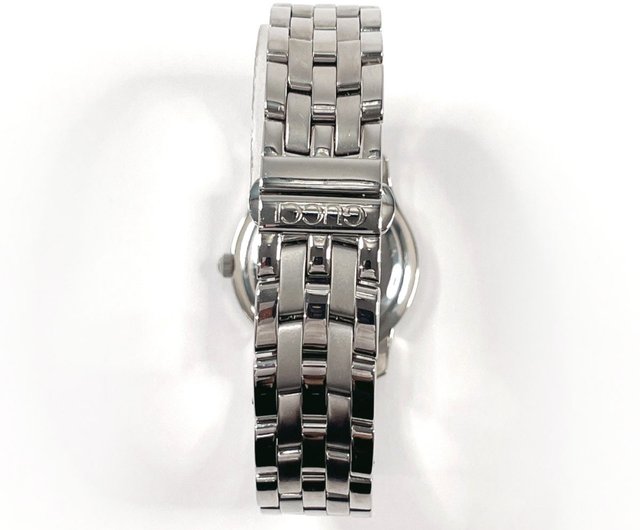 GUCCI 5500L ブラック文字盤 シルバーベルト グッチ - メルカリ 美品