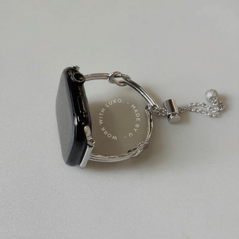 Apple Watch | 極細 雙環紐結手鐲金屬錶帶 - 錶帶 - 其他金屬 