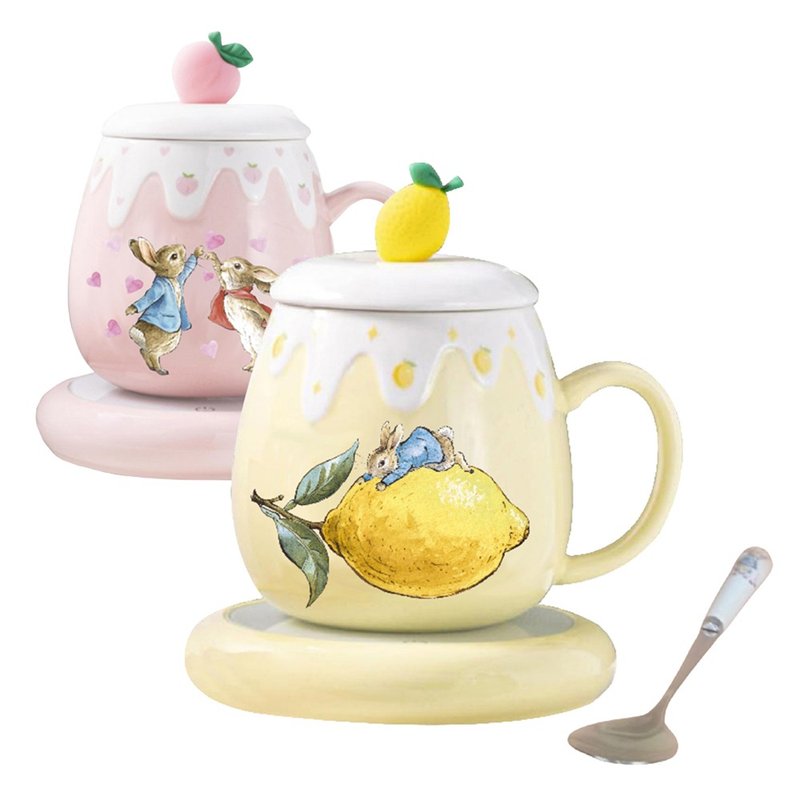 比得兔 恆溫馬克杯組-2款可選(檸檬黃/蜜桃粉) - 咖啡杯/馬克杯 - 陶 