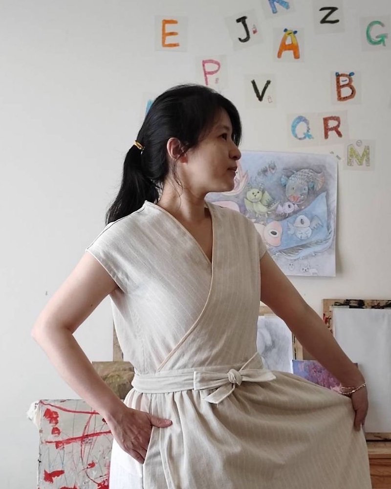 Tailor-made strappy dress - One Piece Dresses - Cotton & Hemp 