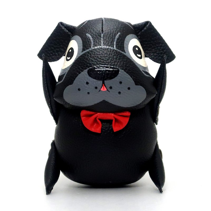 黒パグ人形、動物愛好家のための手作り人形、太った小さな犬、かわいい黒パグ