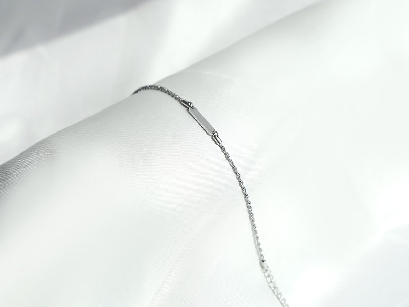 Bar Rope Chain Bracelet | Silver - สร้อยข้อมือ - สแตนเลส สีเงิน