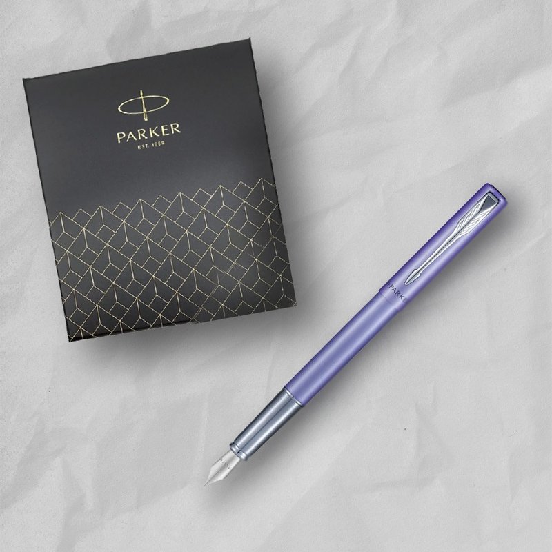PARKER 派克 威雅XL系列  絢麗紫鋼筆 墨水禮盒 免費刻字 - 鋼筆 - 其他金屬 紫色