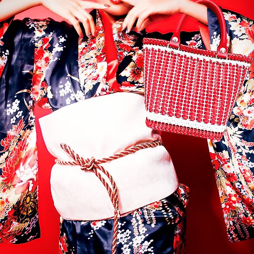 Ying Lifestyle 托特包|手提包|手工編織包|紅色 - 讓我儘情裝扮 盡情展現可愛