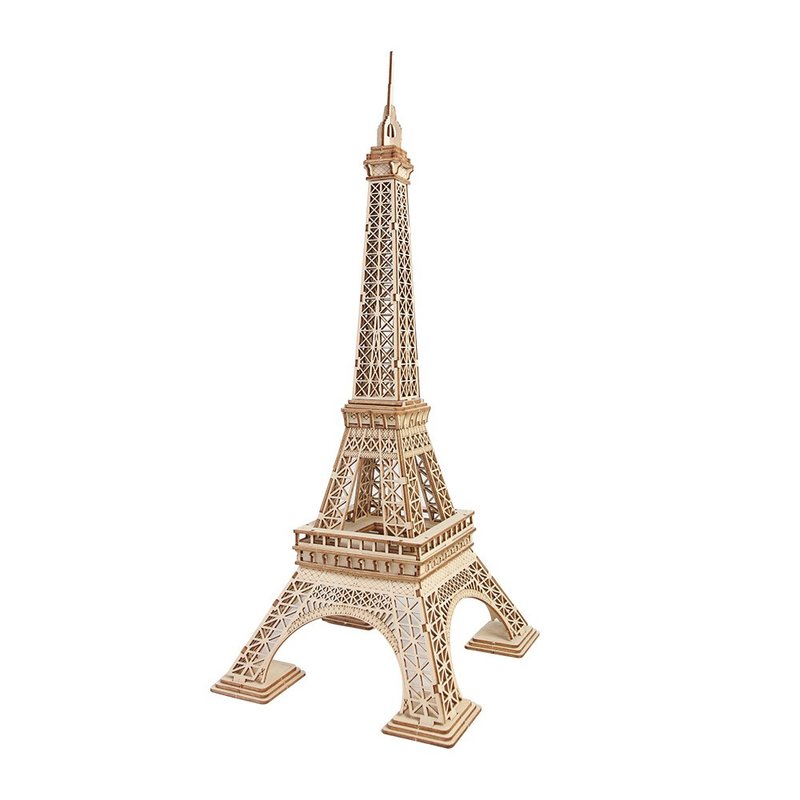 RoboTime Eiffel Tower-3D wooden puzzle model TG501 (company product) Paris Tower - Items for Display - Other Materials Brown