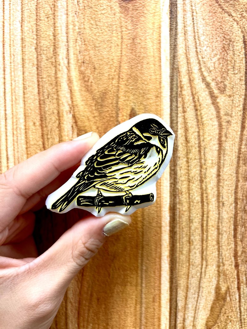 【Bird Seal】Tree Sparrow - ตราปั๊ม/สแตมป์/หมึก - ยาง 