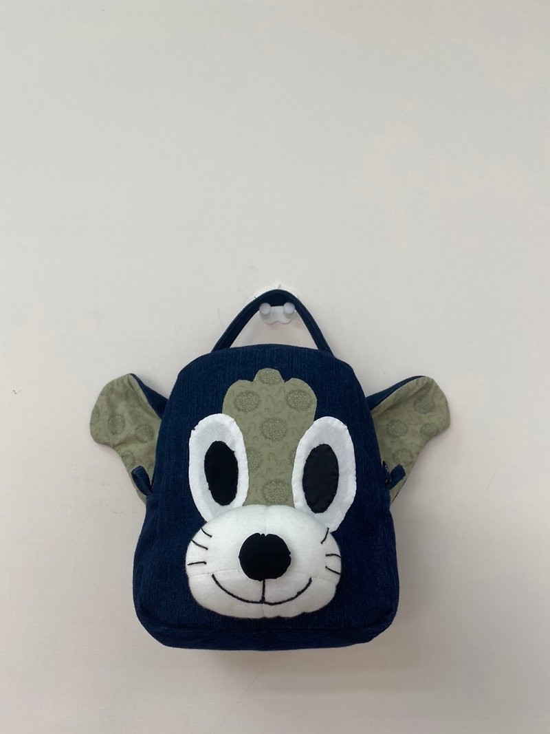 [Cartoon cat bag] Environmental protection/handmade/backpack - Backpacks - Other Materials Blue