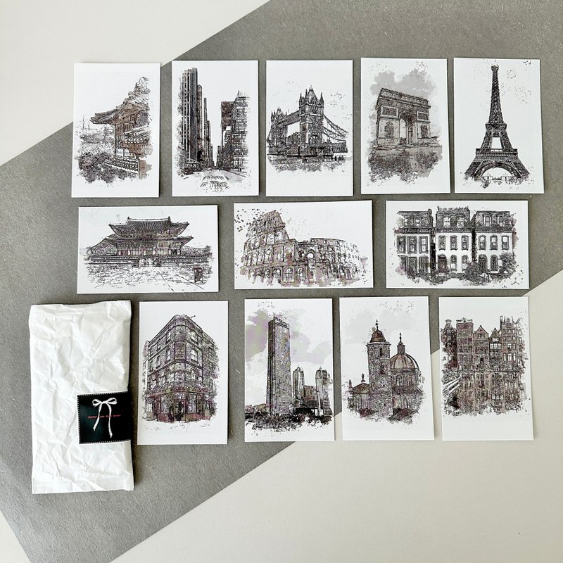 Urban sketch paper pack - การ์ด/โปสการ์ด - กระดาษ ขาว