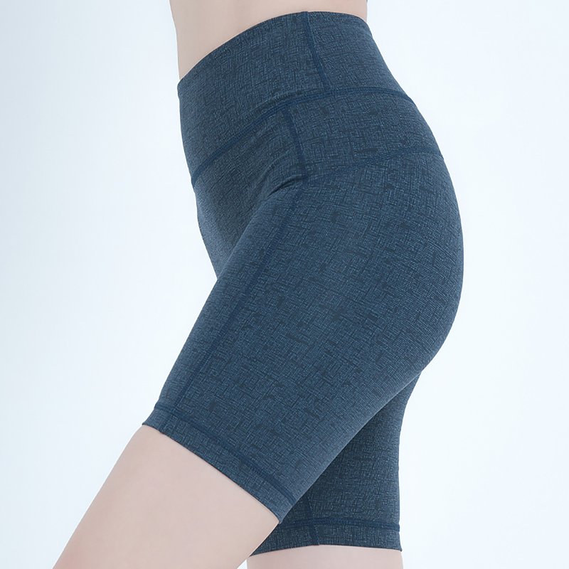 【Yoga Flow】Slim Shorts-Modern Denim - Women's Yoga Apparel - Polyester 