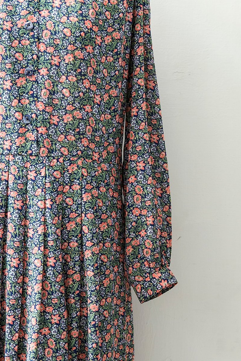 Banana Flyin '| vintage | temperament girl long-sleeved floral dress - One Piece Dresses - Cotton & Hemp 