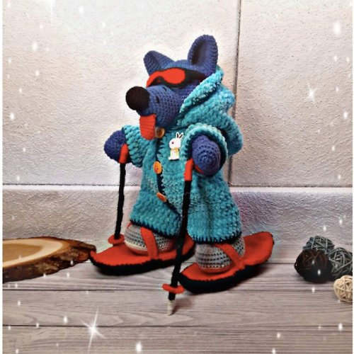 fairyland amigurumi Crochet pattern wolf skier, Stuffed wolf, Patern animal, Crochet Wolf PDF