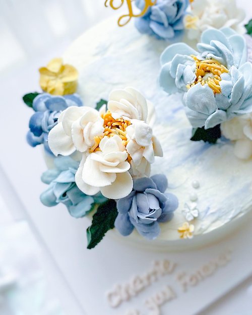 La Fleur Cake 拉斐爾甜點工作室 【女友的生日蛋糕】限定自取!!!-6寸韓國最夯裱花輕乳酪蜂蜜蛋