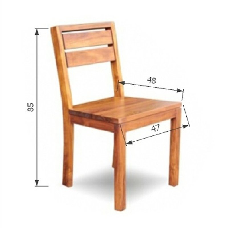 Dining Chair-Double Piece - เฟอร์นิเจอร์อื่น ๆ - ไม้ 